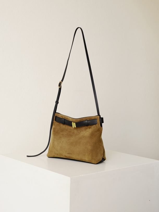 Greta Crossbody Mustard Suede 